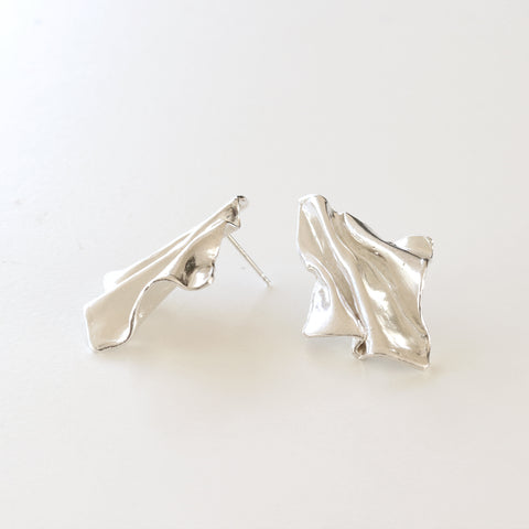 Bold Wave Sculpture Earrings