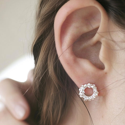Bubble Circle Earrings- Small