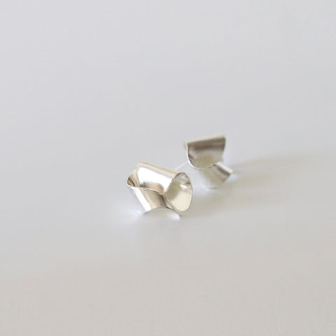 Silver Folded Earrings