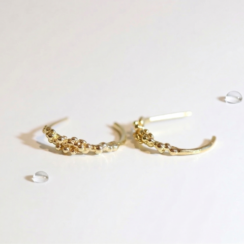 Gold Mini Bubble Earrings