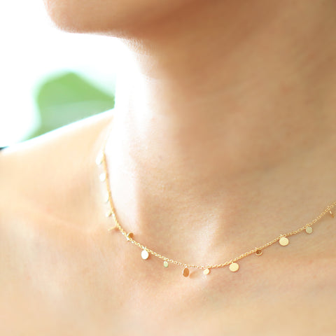 Plentiful Tiny Coin Necklace