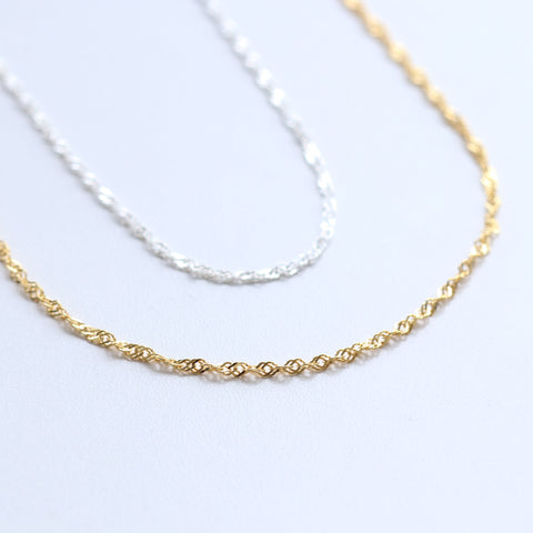 Double Round Link Chains Necklace