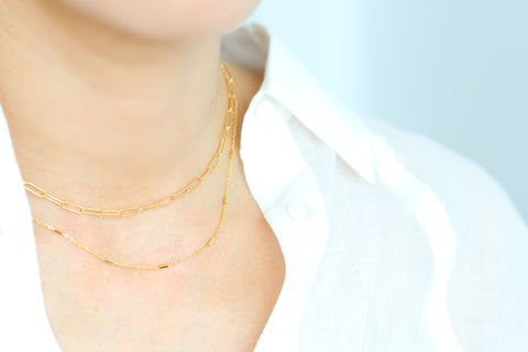 Dainty Bar Chain Necklace