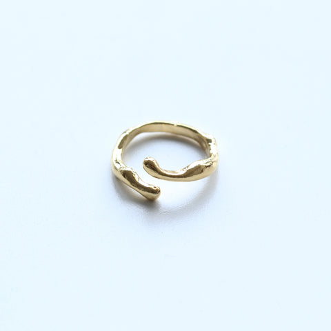 Gold Organic Open Ring