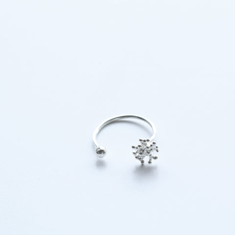 Bubble Ball Flower Open Ring