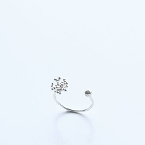 Bubble Ball Flower Open Ring