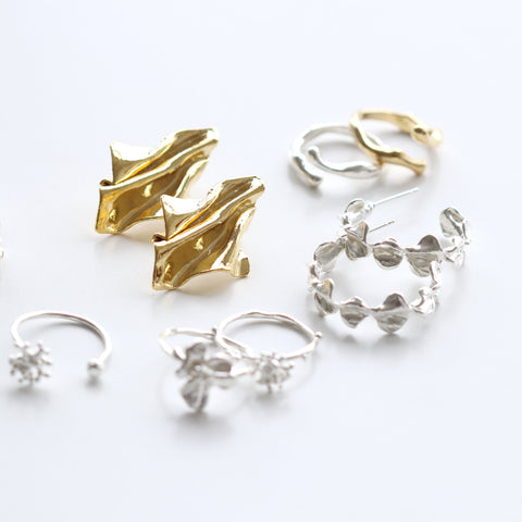 Gold Bold Wave Sculpture Earrings
