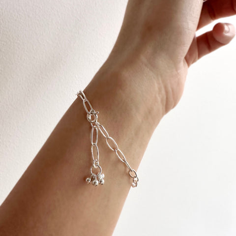 Charm Bracelet - Silver Bead Cluster