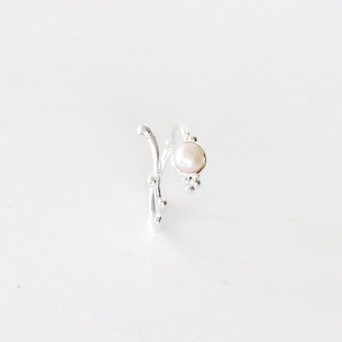 White Pearl Open Ring