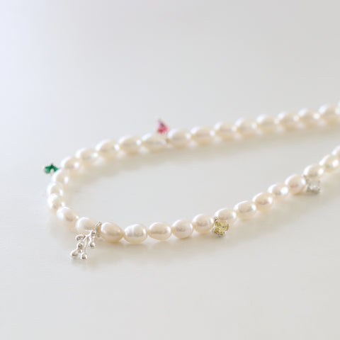 Harmony Pearl Charm Necklace