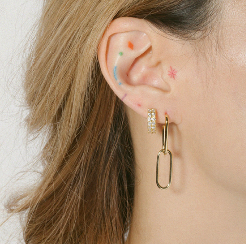 Big Link Earrings - Gold