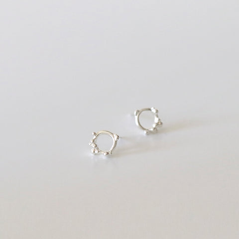 Mini Bubble Circle Stud Earrings