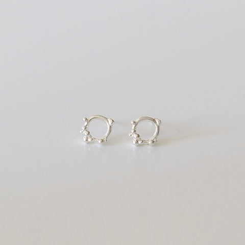 Mini Bubble Circle Stud Earrings