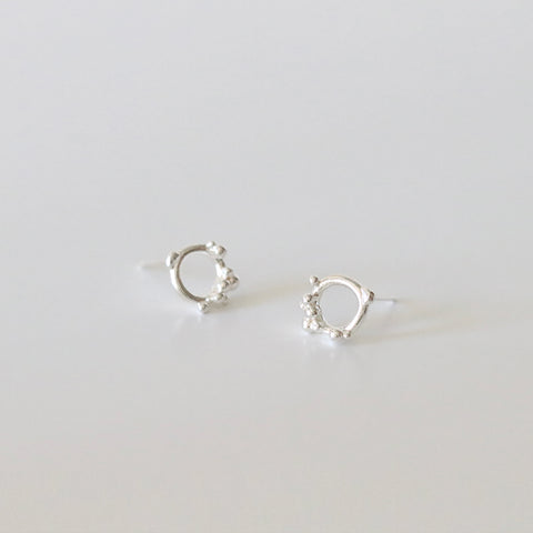 Mini Bubble Circle Stud Earrings