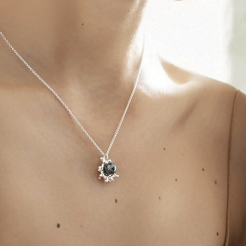 Silver Bubble Pearl Necklace