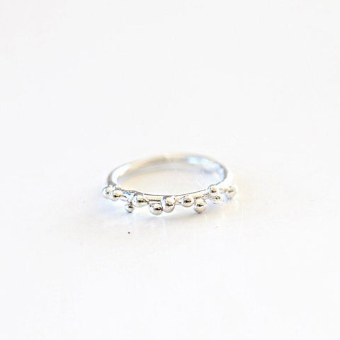 Silver water drop Ring