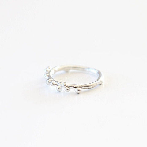 Silver water drop Ring