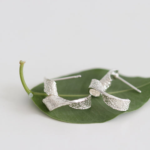Mini Textured Spiral Earrings
