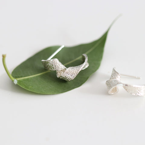 Mini Textured Spiral Earrings
