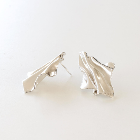 Bold Wave Sculpture Earrings