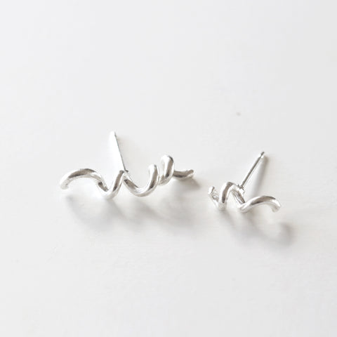 Asymmetrical Mini Spiral Studs