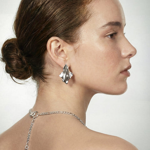 Bold Wave Sculpture Earrings